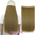 TOPREETY Heat Resistant B5 Synthetic Fiber 24" 60cm 120gr Straight 5 clips on clip in hair Extensions 90 colors available