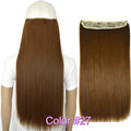 TOPREETY Heat Resistant B5 Synthetic Fiber 24" 60cm 120gr Straight 5 clips on clip in hair Extensions 90 colors available
