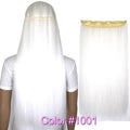 TOPREETY Heat Resistant B5 Synthetic Fiber 24" 60cm 120gr Straight 5 clips on clip in hair Extensions 90 colors available