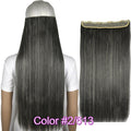 TOPREETY Heat Resistant B5 Synthetic Fiber 24" 60cm 120gr Straight 5 clips on clip in hair Extensions 90 colors available