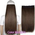 TOPREETY Heat Resistant B5 Synthetic Fiber 24" 60cm 120gr Straight 5 clips on clip in hair Extensions 90 colors available