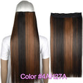 TOPREETY Heat Resistant B5 Synthetic Fiber 24" 60cm 120gr Straight 5 clips on clip in hair Extensions 90 colors available