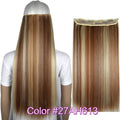TOPREETY Heat Resistant B5 Synthetic Fiber 24" 60cm 120gr Straight 5 clips on clip in hair Extensions 90 colors available