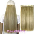 TOPREETY Heat Resistant B5 Synthetic Fiber 24" 60cm 120gr Straight 5 clips on clip in hair Extensions 90 colors available