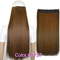 TOPREETY Heat Resistant B5 Synthetic Fiber 24" 60cm 120gr Straight 5 clips on clip in hair Extensions 90 colors available