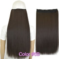 TOPREETY Heat Resistant B5 Synthetic Fiber 24" 60cm 120gr Straight 5 clips on clip in hair Extensions 90 colors available