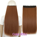 TOPREETY Heat Resistant B5 Synthetic Fiber 24" 60cm 120gr Straight 5 clips on clip in hair Extensions 90 colors available