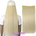 TOPREETY Heat Resistant B5 Synthetic Fiber 24" 60cm 120gr Straight 5 clips on clip in hair Extensions 90 colors available