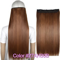 TOPREETY Heat Resistant B5 Synthetic Fiber 24" 60cm 120gr Straight 5 clips on clip in hair Extensions 90 colors available