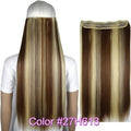 TOPREETY Heat Resistant B5 Synthetic Fiber 24" 60cm 120gr Straight 5 clips on clip in hair Extensions 90 colors available