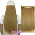 TOPREETY Heat Resistant B5 Synthetic Fiber 24" 60cm 120gr Straight 5 clips on clip in hair Extensions 90 colors available