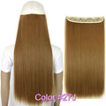 TOPREETY Heat Resistant B5 Synthetic Fiber 24" 60cm 120gr Straight 5 clips on clip in hair Extensions 90 colors available