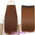 TOPREETY Heat Resistant B5 Synthetic Fiber 24" 60cm 120gr Straight 5 clips on clip in hair Extensions 90 colors available