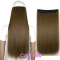 TOPREETY Heat Resistant B5 Synthetic Fiber 24" 60cm 120gr Straight 5 clips on clip in hair Extensions 90 colors available