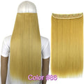 TOPREETY Heat Resistant B5 Synthetic Fiber 24" 60cm 120gr Straight 5 clips on clip in hair Extensions 90 colors available