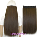 TOPREETY Heat Resistant B5 Synthetic Fiber 24" 60cm 120gr Straight 5 clips on clip in hair Extensions 90 colors available