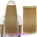 TOPREETY Heat Resistant B5 Synthetic Fiber 24" 60cm 120gr Straight 5 clips on clip in hair Extensions 90 colors available