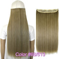 TOPREETY Heat Resistant B5 Synthetic Fiber 24" 60cm 120gr Straight 5 clips on clip in hair Extensions 90 colors available