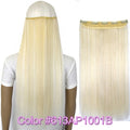 TOPREETY Heat Resistant B5 Synthetic Fiber 24" 60cm 120gr Straight 5 clips on clip in hair Extensions 90 colors available