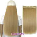 TOPREETY Heat Resistant B5 Synthetic Fiber 24" 60cm 120gr Straight 5 clips on clip in hair Extensions 90 colors available