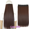 TOPREETY Heat Resistant B5 Synthetic Fiber 24" 60cm 120gr Straight 5 clips on clip in hair Extensions 90 colors available