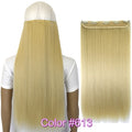 TOPREETY Heat Resistant B5 Synthetic Fiber 24" 60cm 120gr Straight 5 clips on clip in hair Extensions 90 colors available