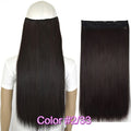 TOPREETY Heat Resistant B5 Synthetic Fiber 24" 60cm 120gr Straight 5 clips on clip in hair Extensions 90 colors available