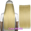 TOPREETY Heat Resistant B5 Synthetic Fiber 24" 60cm 120gr Straight 5 clips on clip in hair Extensions 90 colors available