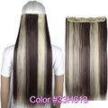 TOPREETY Heat Resistant B5 Synthetic Fiber 24" 60cm 120gr Straight 5 clips on clip in hair Extensions 90 colors available