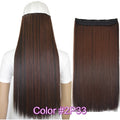 TOPREETY Heat Resistant B5 Synthetic Fiber 24" 60cm 120gr Straight 5 clips on clip in hair Extensions 90 colors available