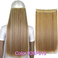 TOPREETY Heat Resistant B5 Synthetic Fiber 24" 60cm 120gr Straight 5 clips on clip in hair Extensions 90 colors available