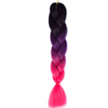 FALEMEI Three Tone Color Crochet Hair Extensions Kanekalon Hair Synthetic Crochet Braids Ombre Jumbo Braiding Hair Extensions