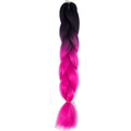 FALEMEI Three Tone Color Crochet Hair Extensions Kanekalon Hair Synthetic Crochet Braids Ombre Jumbo Braiding Hair Extensions