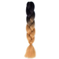 FALEMEI Three Tone Color Crochet Hair Extensions Kanekalon Hair Synthetic Crochet Braids Ombre Jumbo Braiding Hair Extensions
