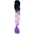 FALEMEI Three Tone Color Crochet Hair Extensions Kanekalon Hair Synthetic Crochet Braids Ombre Jumbo Braiding Hair Extensions