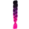 FALEMEI Three Tone Color Crochet Hair Extensions Kanekalon Hair Synthetic Crochet Braids Ombre Jumbo Braiding Hair Extensions