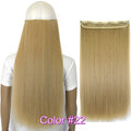TOPREETY Heat Resistant B5 Synthetic Hair Fiber 28" 70cm 130gr Straight 5 Clips on clip in Hair Extensions 30 Colors Available