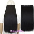 TOPREETY Heat Resistant B5 Synthetic Hair Fiber 28" 70cm 130gr Straight 5 Clips on clip in Hair Extensions 30 Colors Available