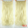 Soowee 60cm Long Wavy Brown to Blonde Women Hair High Tempreture Synthetic Ombre Hair Piece 5 Clip in Hair Extensions