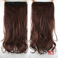 Soowee 60cm Long Wavy Brown to Blonde Women Hair High Tempreture Synthetic Ombre Hair Piece 5 Clip in Hair Extensions