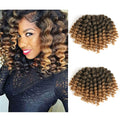 Jamaican Bounce Crochet Hair 8Inch Crochet Braids Synthetic Braiding Curly Crochet Twist Hair Extensions Ombre Black Brown Hair