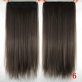 Soowee Long Straight Black to Gray Natural Color Women Ombre Hair High Tempreture Synthetic Hairpiece Clip in Hair Extensions