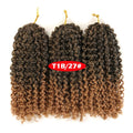 Crochet Braids kinky Twist Hair 8 inches Curly Crochet Hair Crochet Braids Hair Ombre Synthetic Hair Extensions