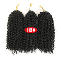 Crochet Braids kinky Twist Hair 8 inches Curly Crochet Hair Crochet Braiding Hair Ombre Synthetic Hair Extensions