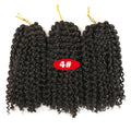Crochet Braids kinky Twist Hair 8 inches Curly Crochet Hair Crochet Braiding Hair Ombre Synthetic Hair Extensions