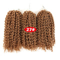 Crochet Braids kinky Twist Hair 8 inches Curly Crochet Hair Crochet Braiding Hair Ombre Synthetic Hair Extensions