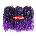 Crochet Braids kinky Twist Hair 8 inches Curly Crochet Hair Crochet Braiding Hair Ombre Synthetic Hair Extensions