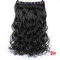 Allaosify 24" Curly 3/4 Full Head Clip in Hair Extensions Black Brown Blonde Real Natural Synthetic One Piece for Hair
