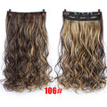 Allaosify 24" Curly 3/4 Full Head Clip in Hair Extensions Black Brown Blonde Real Natural Synthetic One Piece for Hair