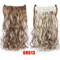 Allaosify 24" Curly 3/4 Full Head Clip in Hair Extensions Black Brown Blonde Real Natural Synthetic One Piece for Hair